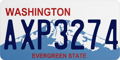 WA license plate AXP3274
