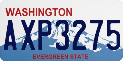 WA license plate AXP3275