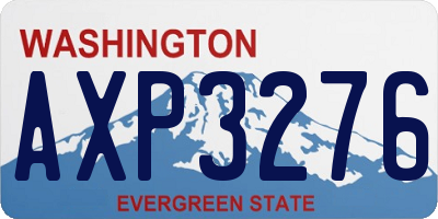WA license plate AXP3276
