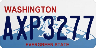 WA license plate AXP3277