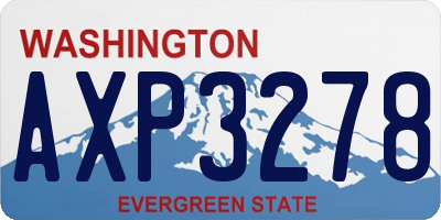 WA license plate AXP3278