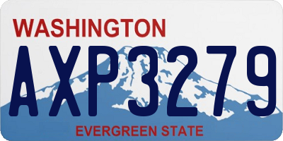 WA license plate AXP3279