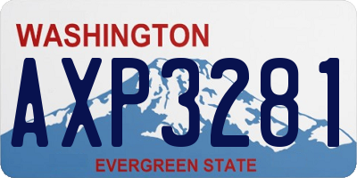 WA license plate AXP3281