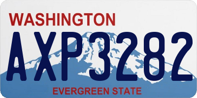WA license plate AXP3282