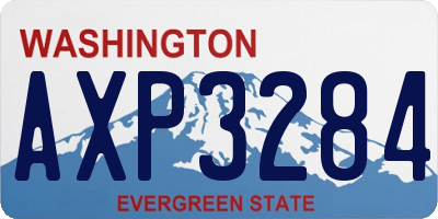 WA license plate AXP3284