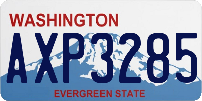 WA license plate AXP3285