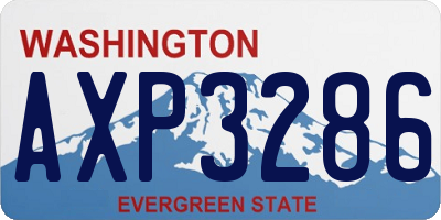 WA license plate AXP3286