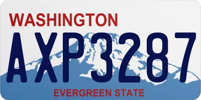 WA license plate AXP3287