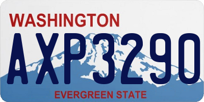 WA license plate AXP3290