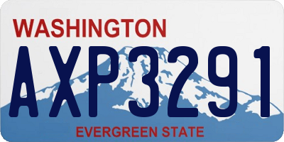WA license plate AXP3291