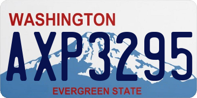WA license plate AXP3295