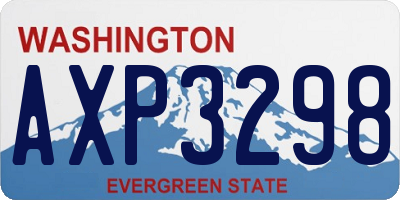 WA license plate AXP3298