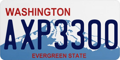 WA license plate AXP3300