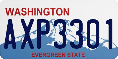 WA license plate AXP3301