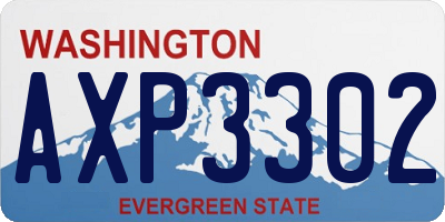 WA license plate AXP3302