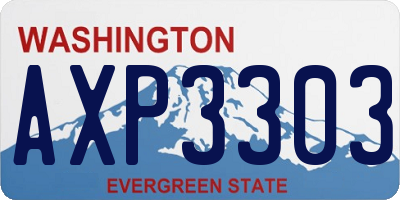 WA license plate AXP3303