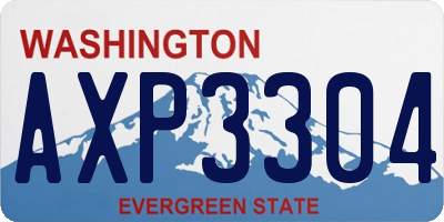 WA license plate AXP3304