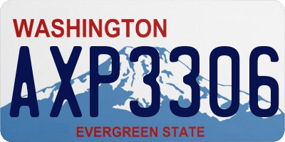 WA license plate AXP3306