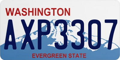 WA license plate AXP3307