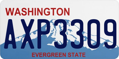 WA license plate AXP3309