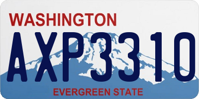 WA license plate AXP3310