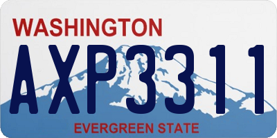 WA license plate AXP3311