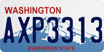 WA license plate AXP3313
