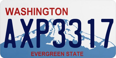 WA license plate AXP3317