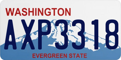 WA license plate AXP3318