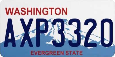 WA license plate AXP3320