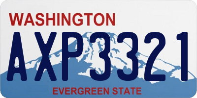 WA license plate AXP3321