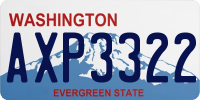 WA license plate AXP3322