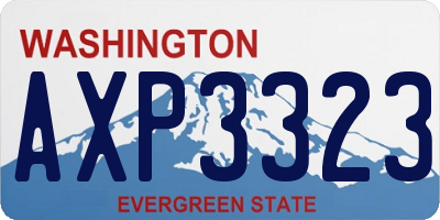 WA license plate AXP3323