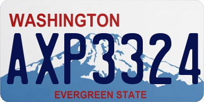 WA license plate AXP3324