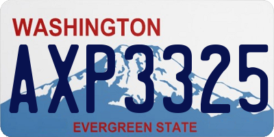 WA license plate AXP3325