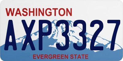 WA license plate AXP3327