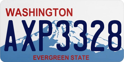 WA license plate AXP3328