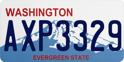 WA license plate AXP3329