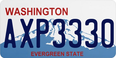 WA license plate AXP3330