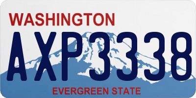 WA license plate AXP3338