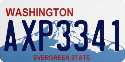 WA license plate AXP3341