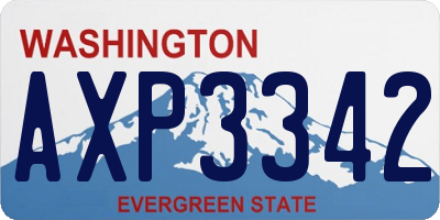 WA license plate AXP3342