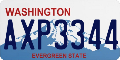 WA license plate AXP3344