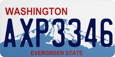 WA license plate AXP3346