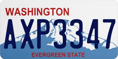 WA license plate AXP3347