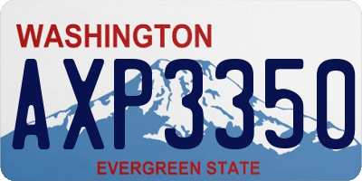 WA license plate AXP3350