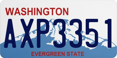 WA license plate AXP3351