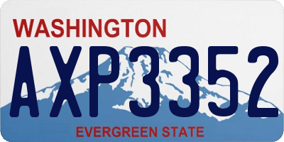 WA license plate AXP3352