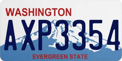WA license plate AXP3354