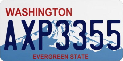 WA license plate AXP3355